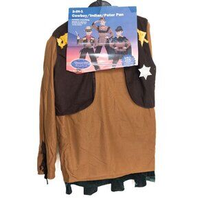 3-In-1 Dress-Up America Size XL Kids Cowboy/Indian/Peter Pan Costume